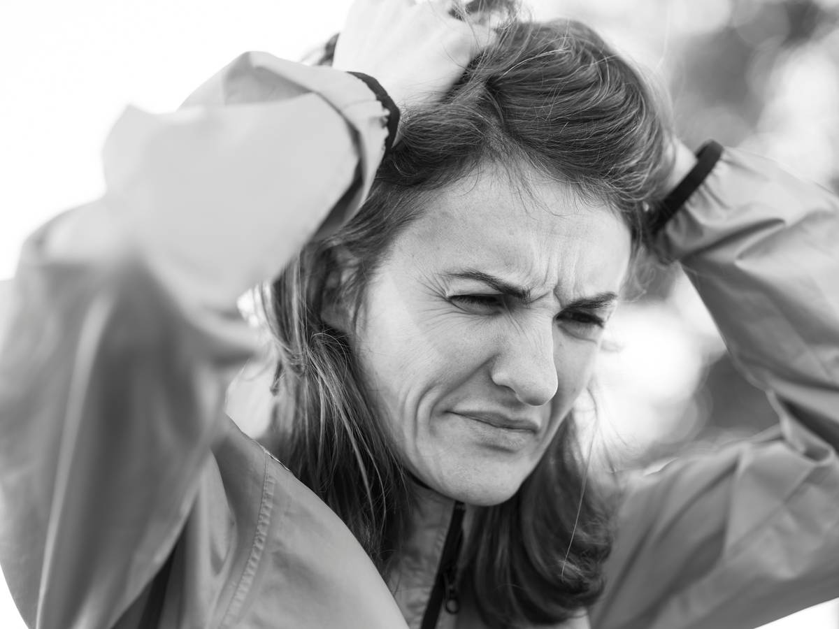 portrait of a depressed woman